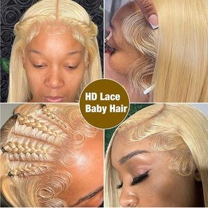 2PC Blonde HD Lace Baby Hair Strips